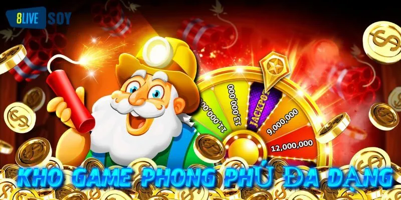 Kho game đa dạng với nhiều chủ đề hấp dẫn